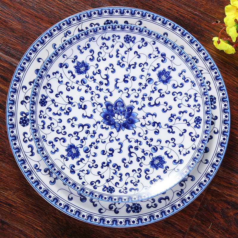 Jingdezhen dishes suit Chinese style household tableware to eat to use a single ceramic bowl of soup bowl dish plate set small bowl