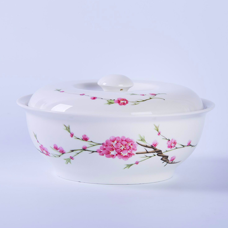 Household ceramic bowl dish free combination of jingdezhen dishes suit large bowl of fish dish