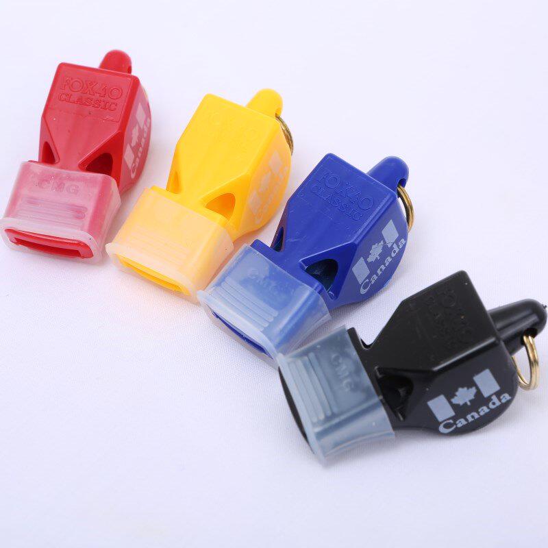 Whistles FOX40 Fox Guard Tooth Whistle Referee Children Outdoor Training Match Traffic Command Buckle Finger with rope whistle