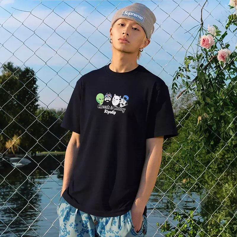Американская модная бренд RIPNDIP футболка с коротким рукавом среднего размера SMOKE ONE для любителей курить хиппи мужчин и женщин