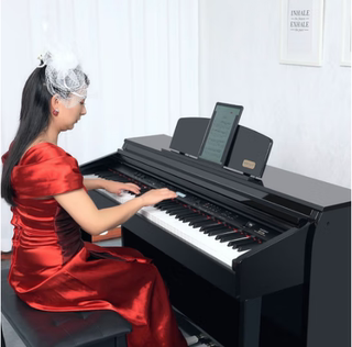 Yinfei Electric Piano 88-Key Weighted Hammer Sdp-200 Home Upright Digital Piano Glossy Lacquer Smart Multi-Function