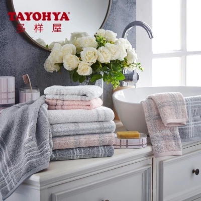 Diversity House Exclusive Genuine English Full-Grid Single-Grid Bath Towel, Thickened Pure Cotton, Soft, Comfortable, Highly Absorbent Large Towel