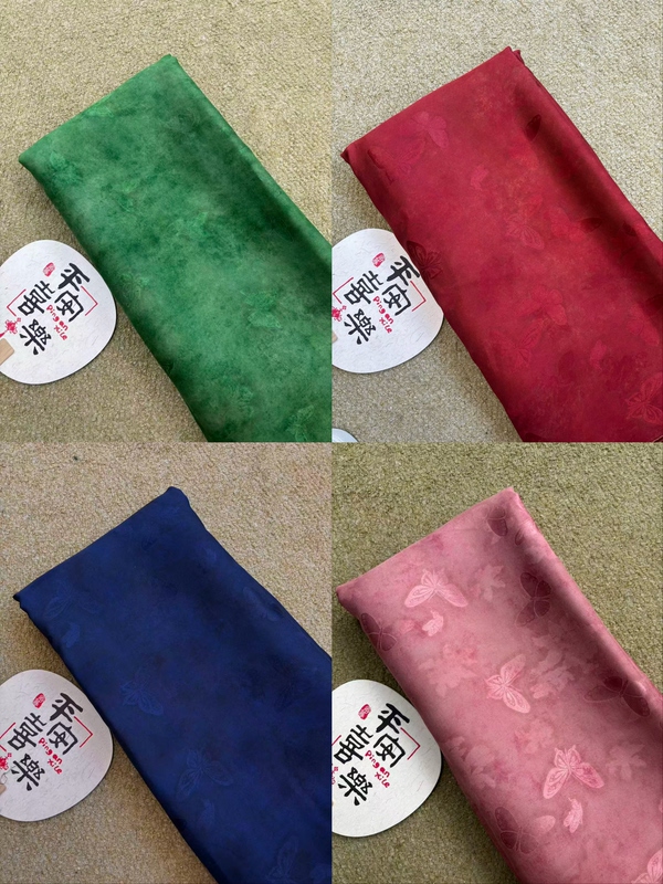 【Grass-Dyed Butterfly】110 Width 26mm Chiffon Red Cloud Yarn 170/m (No Returns or Exchanges after Cutting)