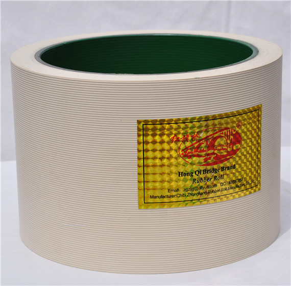 6-inch 3-3 Ding sunny white thickened Hulled Rubber Roller Wear Milling Machine Rubber Wheel Red Flag Bridge Hulling Machine Rubber Roll
