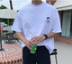 Dongdaemun Đàn ông Hàn Quốc mua áo thun in màu tươi thoải mái, thoải mái, áo thun ngắn tay TEE0528 - Áo phông ngắn