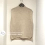 Dongdaemun Quần áo nam Hàn Quốc mua thoải mái hình dạng liền mạch cổ cao nửa vai áo vest đan phía trước ngắn dài áo len cho nam