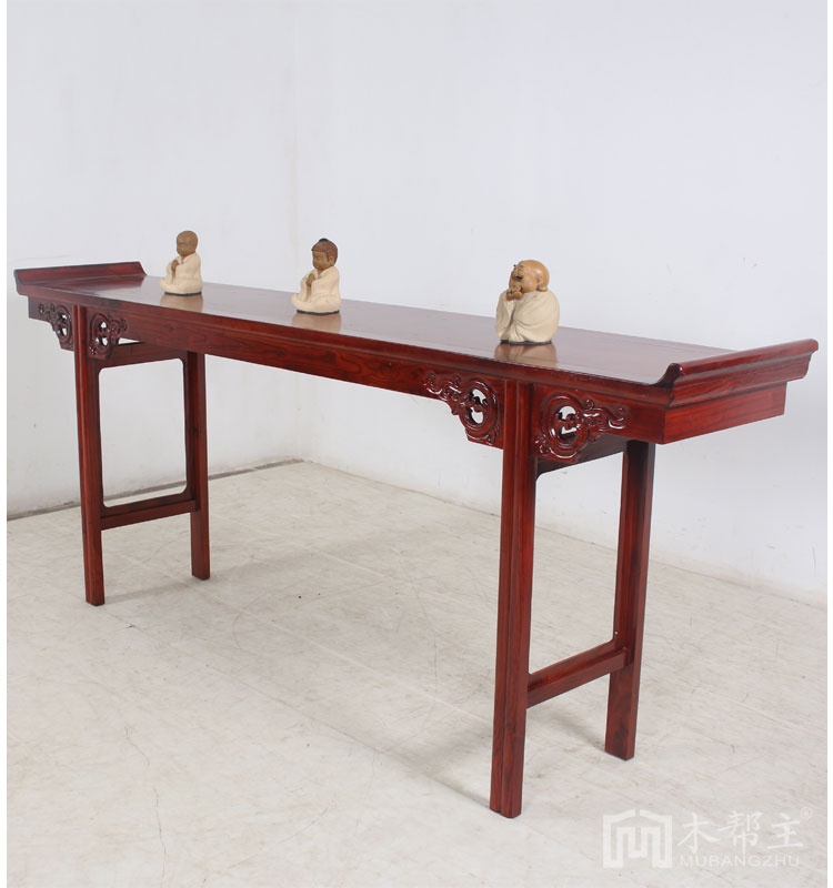 Vỏ gỗ nguyên khối hiên gỗ hồng mộc ngồi xổm đầu bàn Ming và Qing đồ cổ bằng gỗ gụ chạm khắc cho Đài Loan hương - Bàn / Bàn bàn cafe gỗ