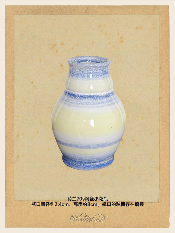 [Clearance Discount] World Island Netherlands Vintage Colorful Ceramic Small Vase Decorative Ornament Retro Home Decor