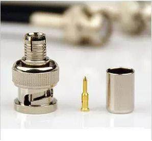 Full copper needle copper sleeve 75-5 Cold pressure BNC video camera Q9 head camera joint press line head