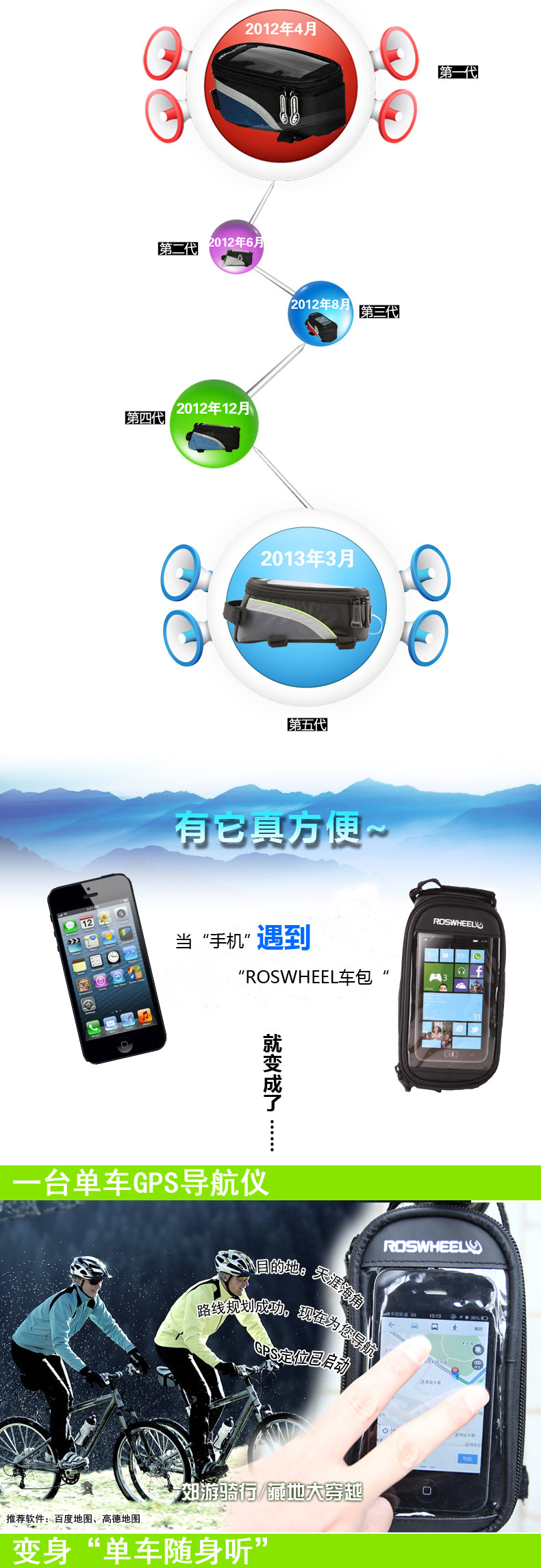 Sacoche pour vélo ROSWHEEL - Ref 2221045 Image 9