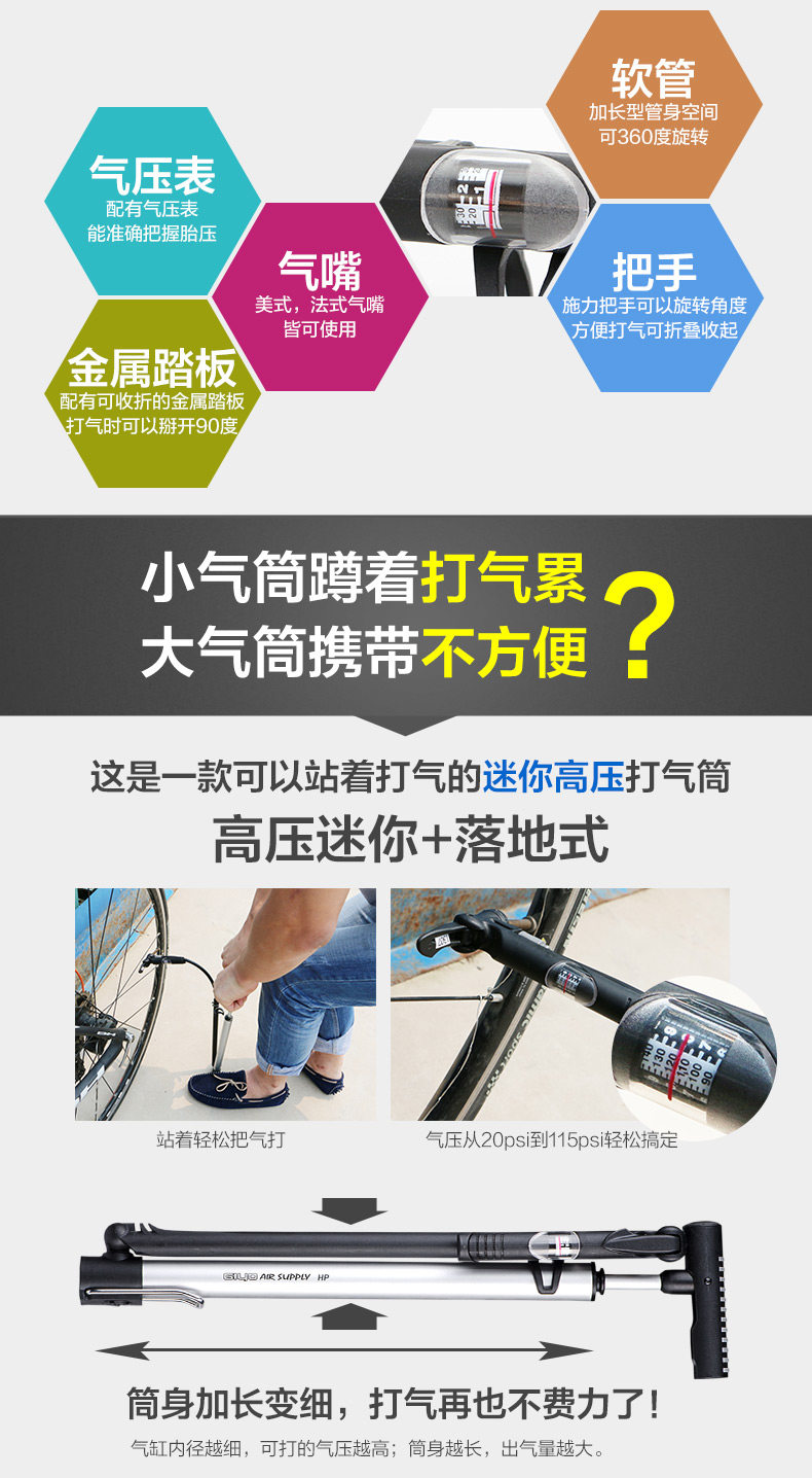 Pompe à vélo GIYO - Ref 2390736 Image 8