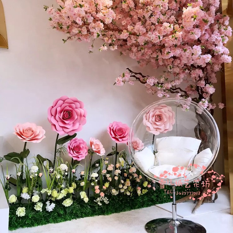 Wedding Road Lead New Stage Layout Large Handmade Paper Flower