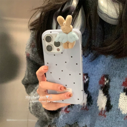 Apple, брендовый милый свежий совместимый iPhone 15, чехол для телефона, кролик, защитный чехол, 15promax, iphone, 12, новая коллекция