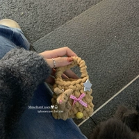 Коричневая сумка плюшевая коричневая лента для вентилятора кролика для одиночного уха мешка