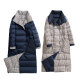 2022 Winter New Style Mid-Length Down Jacket Women's Stand Collar Reversible Thickened Large Size Korean Style Fashion Jacket Clearance