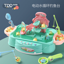 Childrens electric fishing toy baby 1-2 two years old 3 two boys and girls net red kitten puzzle force brain magnetic