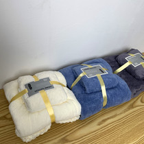 Feel fine ~ ~ two pieces of color Coral Suede Intensify Thickened Home Towel Bath Towels