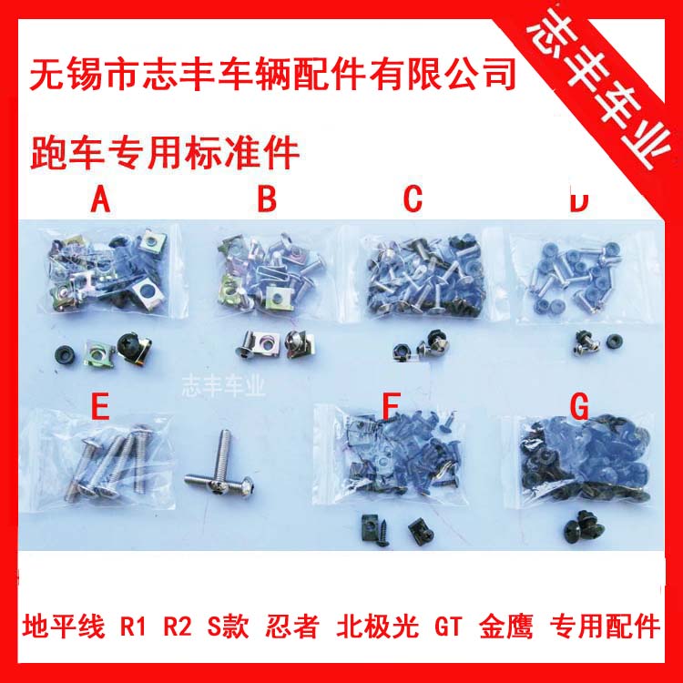 Small ninja shell bolt N19 screw V6R3 Guowei Bao carved locomotive sports car fuel tank cap screw nut