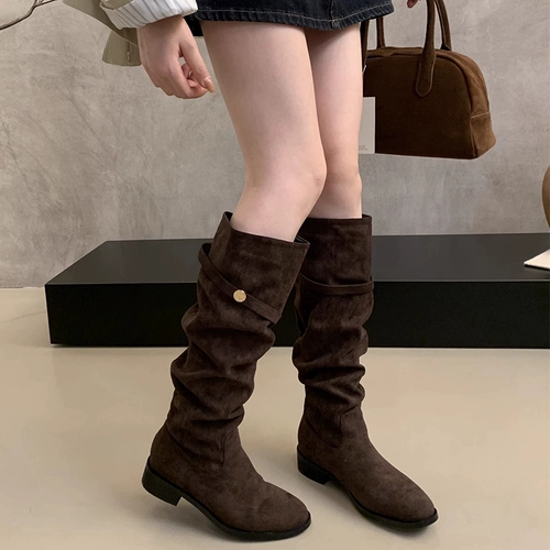 Демисезонные хаки высокие сапоги, ботинки, по фигуре