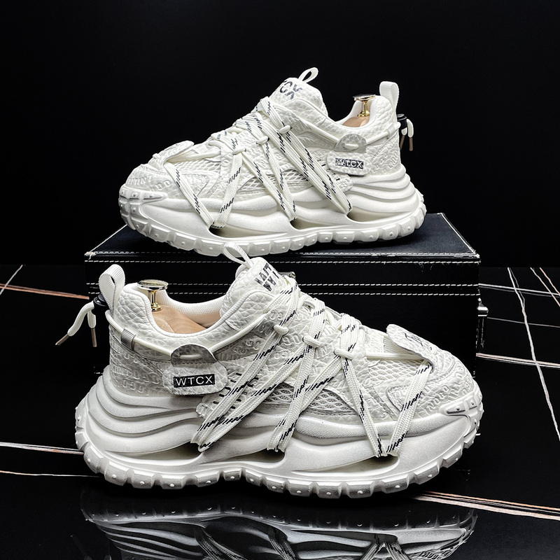 Super Popular Men's Shoes 2026 Summer Breathable Mesh Paris Dad Shoes Thick-Soled Height-Increasing Casual Shoes Retro Sports Shoes