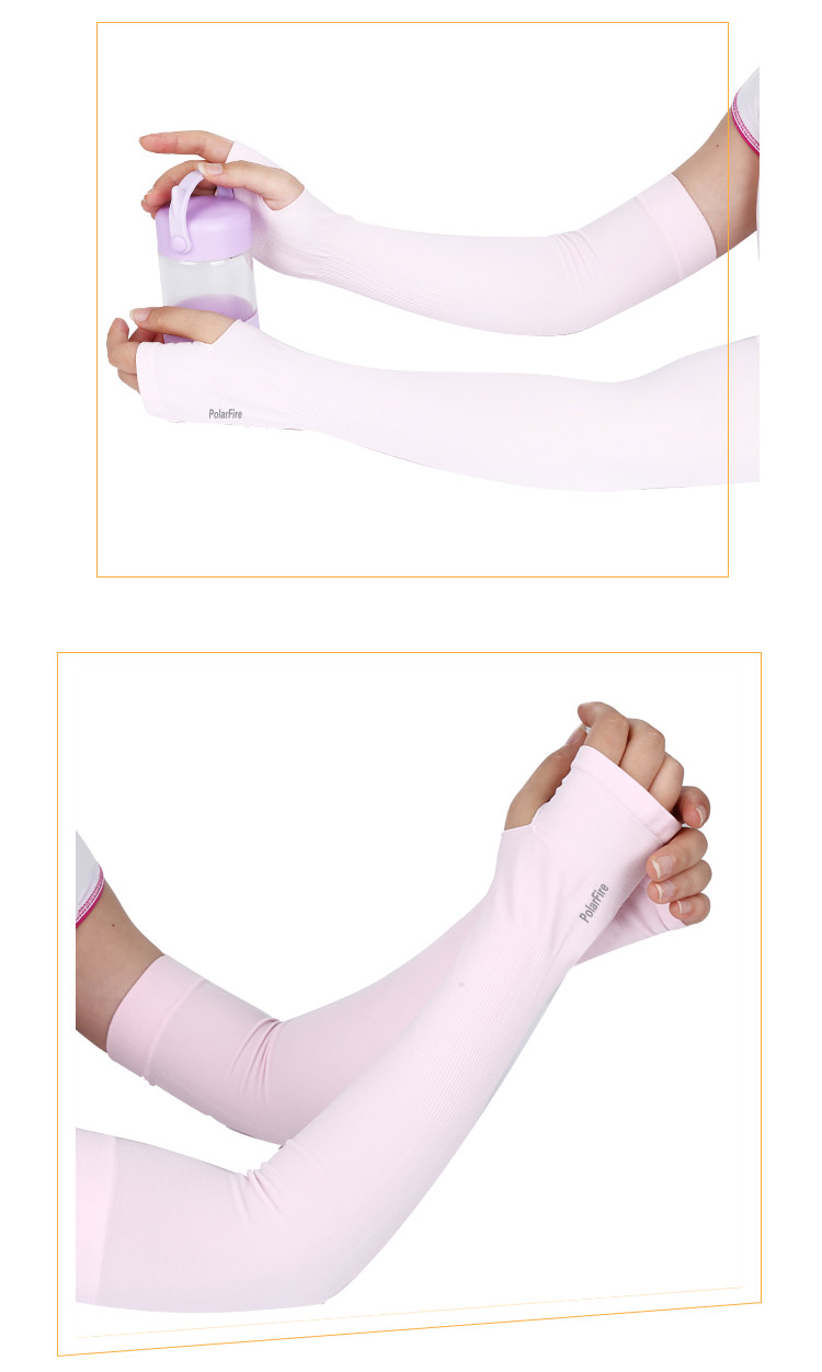 Cực lửa mùa hè nam nữ lạnh lùng và tươi mát băng lụa chống nắng dài đôi mỏng đi xe đạp ngoài trời găng tay chống tia cực tím - Găng tay găng tay phòng sạch