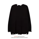 Ожерелье, демисезонный дизайнерский трикотажный свитер подходит для мужчин и женщин для влюбленных, европейский стиль, в американском стиле, оверсайз, тренд сезона