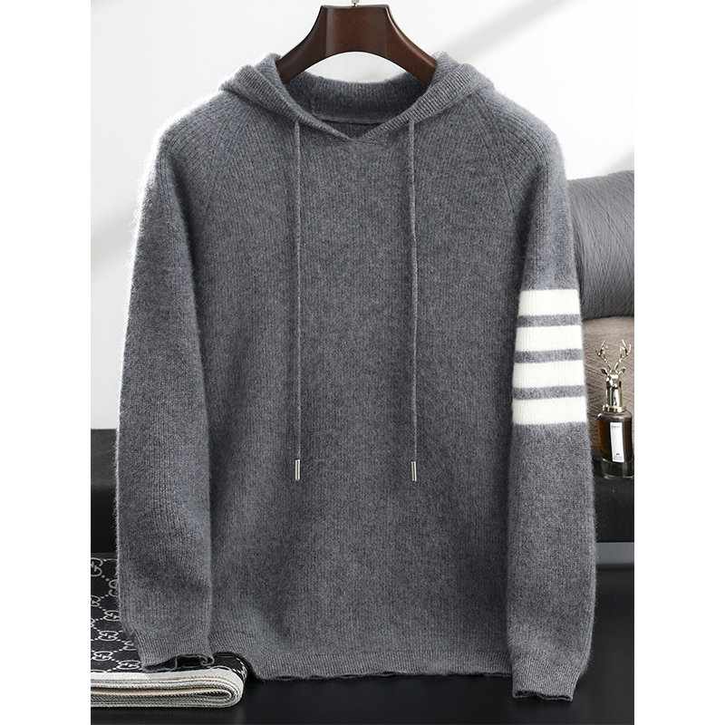 Spring and Autumn New Hooded Knit Sweater for Men, Korean Style Trendy Brand, High-End Hooded Autumn and Winter Base Layer Sweater Spring and Autumn New Hooded Knit Sweater for Men, Korean Style Trendy Brand, High-End Hooded Autumn and Winter Base Layer Sweater