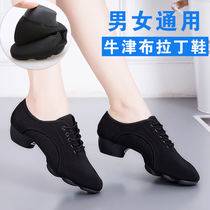 Oxford cloth Latin dance shoes Female adult two-point soft-soled teacher dance shoes Mesh dance shoes Beginner large size men