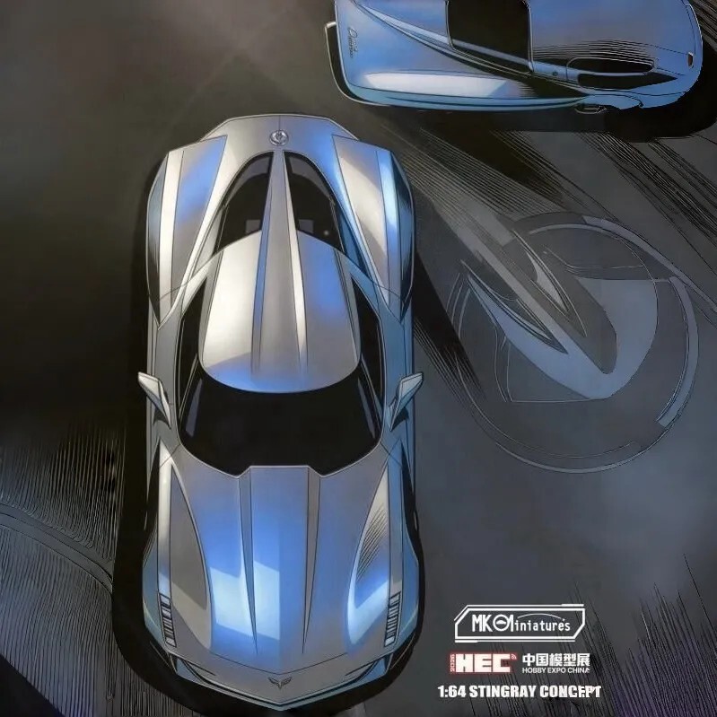 Mk 1:64 Corvette C7 Stingray Concept Beijing Hec Exhibition Limited Edition Resin Car Model