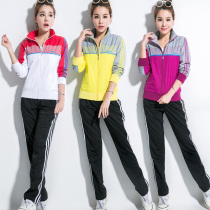 Middle-aged and elderly womens spring and autumn coat 2021 new leisure sports set middle-aged mother Plus Size Coat two-piece set