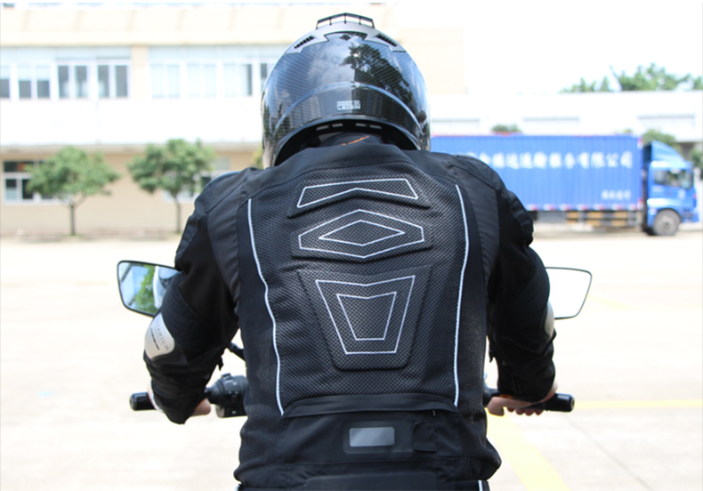 Cưỡi Tribe Titanium Motorcycle Jersey Mùa hè Hiệp sĩ thoáng khí Phù hợp với xe máy nam Quần áo chống vỡ - Xe máy Rider thiết bị băng bảo vệ khớp gối