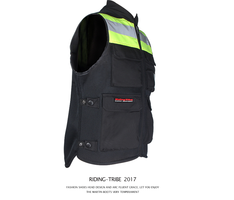 Cưỡi Tribe xe máy phản quang vest vest cưỡi quần áo hiệp sĩ an toàn huỳnh quang quần áo đồng phục vest - Xe máy Rider thiết bị găng tay đi xe