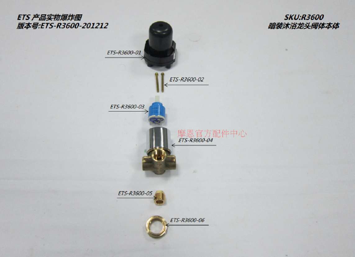 Mohn R3600 fitted with shower tap valve body accessories