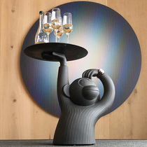 Nordic small apartment monkey coffee table creative living room designer Net red minimalist Mini small side exquisite corner