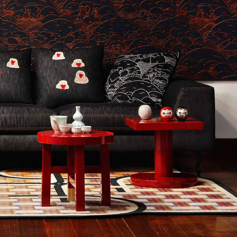 Light luxury exquisite small coffee table living room solid wood corner a few with small apartment small round table living room Yang Tai red side a few