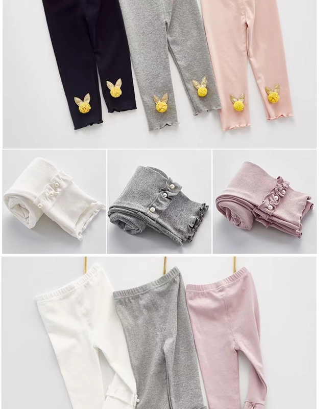 Quần legging cho bé xuân hè 2019 mới cho trẻ em nước ngoài trẻ em mùa thu cho bé gái mặc quần cotton mùa xuân - Quần