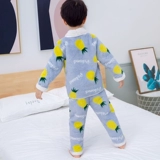 Детская демисезонная фланелевая пижама для мальчиков, коралловый бархатный зимний комплект, увеличенная толщина