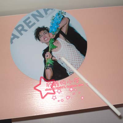 pvc large round fan to figure custom group fan advertising should be ordered as a school company promotional gift bifacial print chart