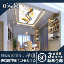 Simple art tempered glass acrylic translucent ceiling simple living room entrance corridor aisle ceiling customization