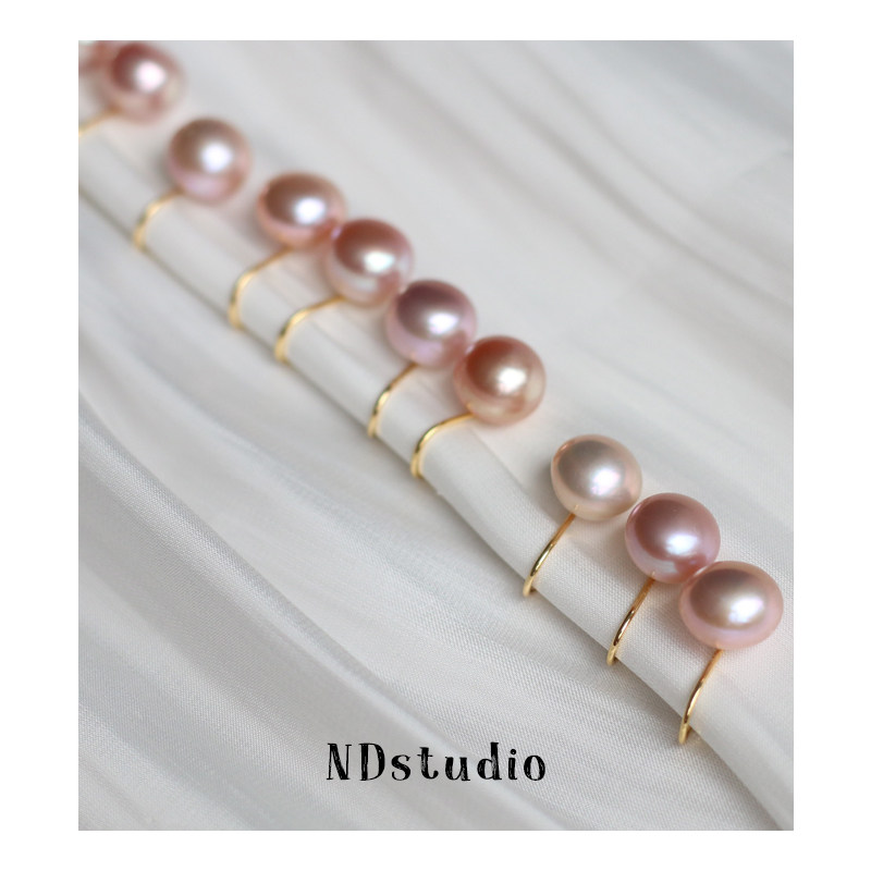 ND powder purple adolescent girl natural baroque pearl retro small scent wind gentle without earbugeless ear clip woman