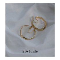 ND focused without ear-hole extremely brief lukewarm wind twisted metal C circle temperament High sense No pain mosquito coil pan ear clip