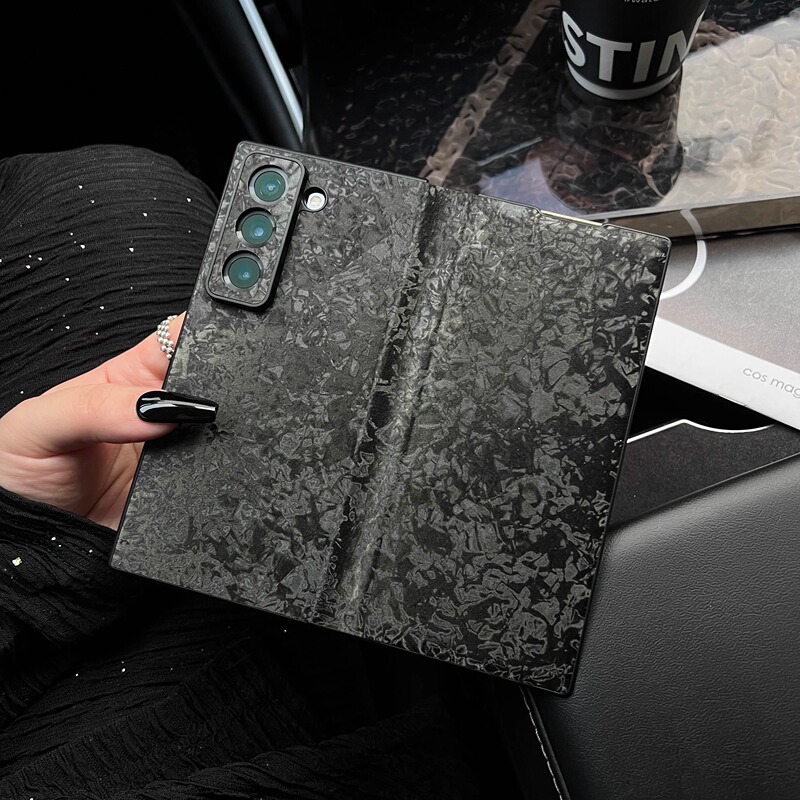 Suitable for Samsung W25 Phone Case, New Galaxy W26/24 Ultra-Thin Full-Cover Protective Case, Samsung Magnetic Flip Leather Case Zfold Se/7/6/5, High-End Simple ins Unique Design for Couples