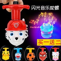 Music Luminous Tops Children Toy Boys Rotating Cartoon Flash Music Tops 61 Childrens Day Gift