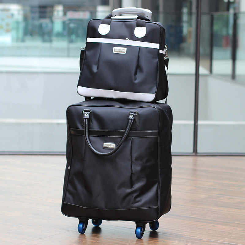 Universal wheel trolley bag short-distance travel bag female portable Korean version luggage bag portable large-capacity boarding case bag waterproof