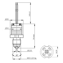 Titanium silicon-sapphire DM16 pressure sensor