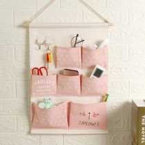 Bedside storage bag hanging bag hanging bag key behind the door can be hung on the wall storage bag dormitory upper shop student fabric wall hanging