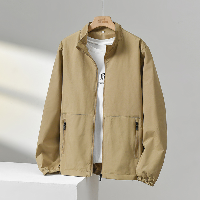 2026 Spring and Autumn New Men's Large Pocket Stand Collar Workwear Jacket Trendy Versatile Casual Jacket for Men