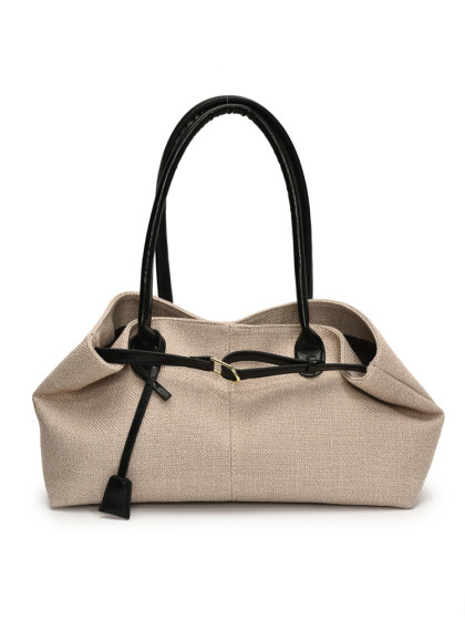 Light Luxury Niche Canvas Bag for Women 2026 New Summer Shoulder Bag with a High-End Feel, Large Capacity Commuter Tote Bag