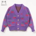 Hai mẹ con mùa thu 2019 mới ngoại phong cách mùa thu khác nhau áo len mẹ-len áo len đỏ thời trang cardigan - Trang phục dành cho cha mẹ và con