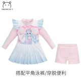 Купальник, детское платье, лонгслив, в западном стиле, 10 лет, 12 лет, защита от солнца